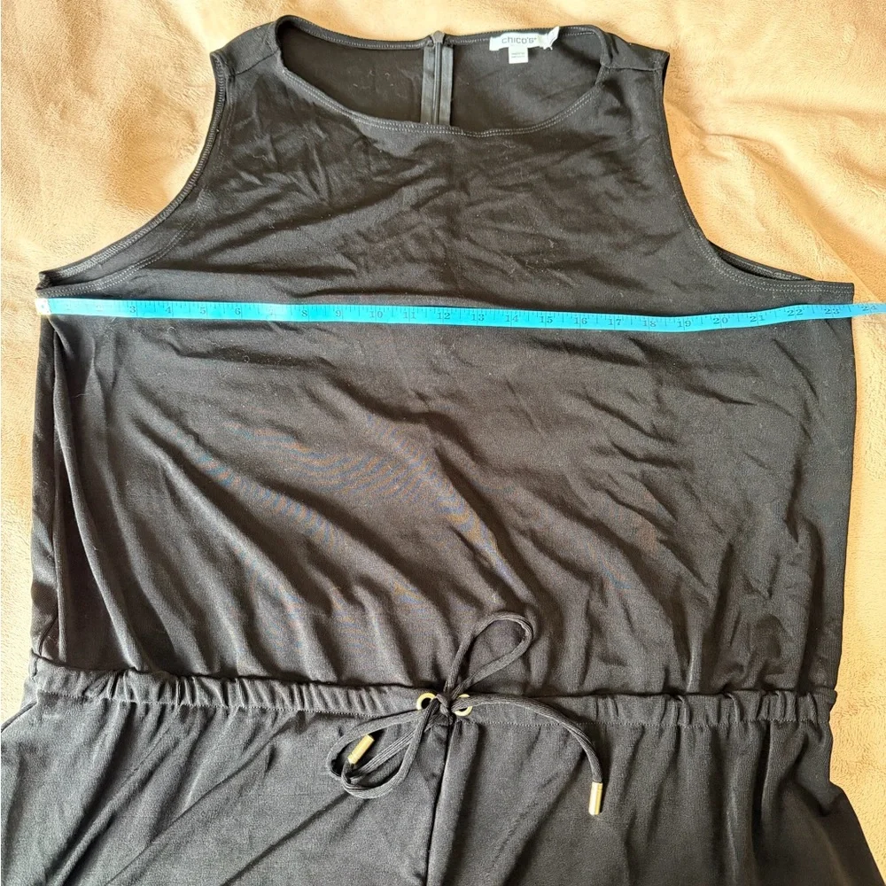 Chico's travelers collection Black jumpsuit size 4 20w Chico’s size;new - Picture 9 of 11